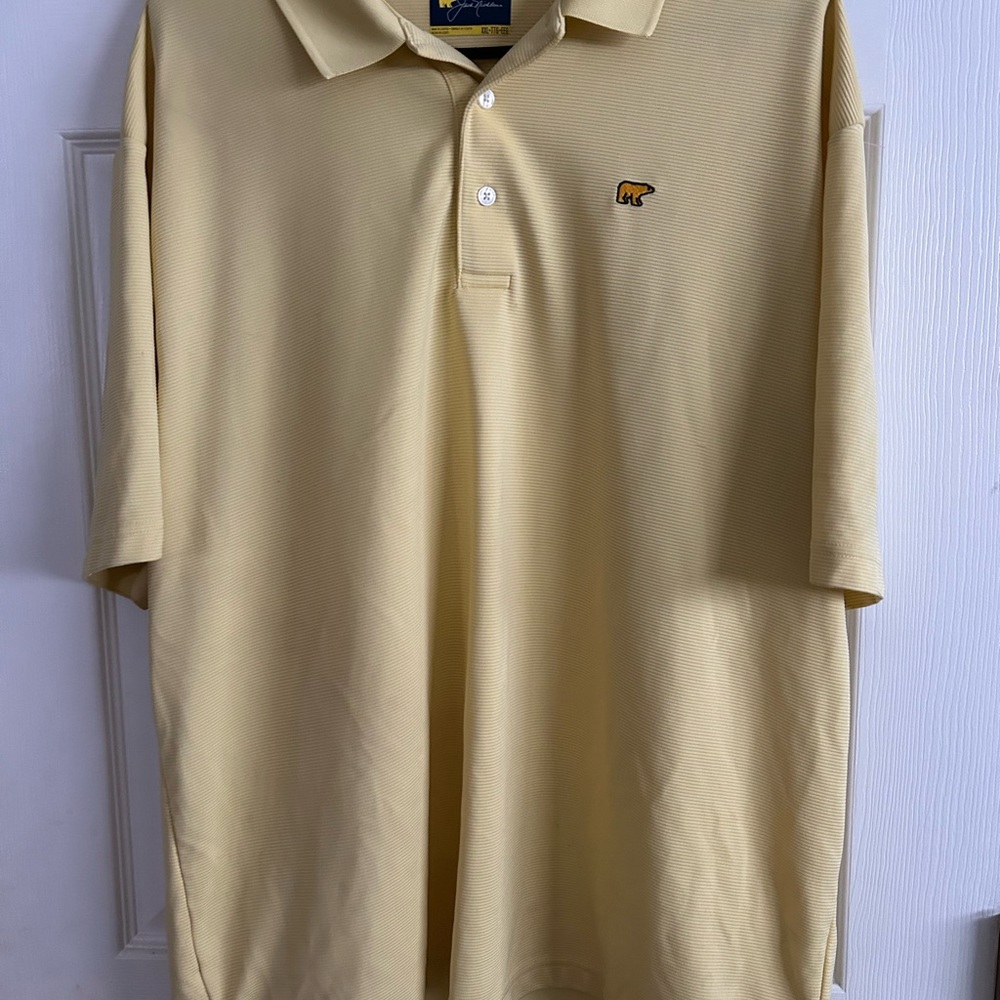 Jack Nicklaus Yellow Polo Shirt Classic Design